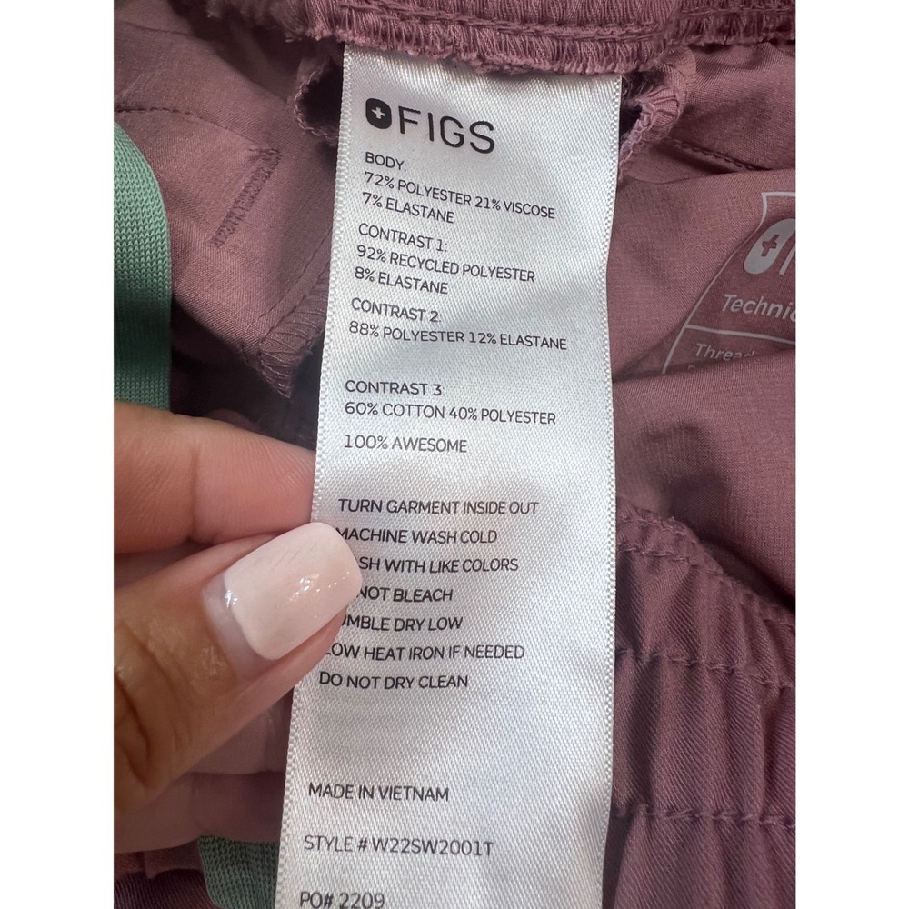 Figs Women's Dusty Rose Track Joggers - Picture 8 of 8